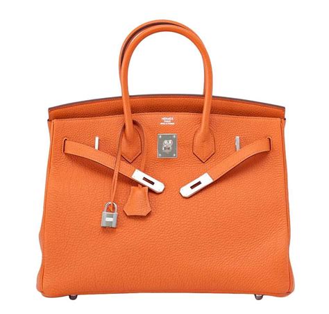 hermes handbag birkin togo 35 orange